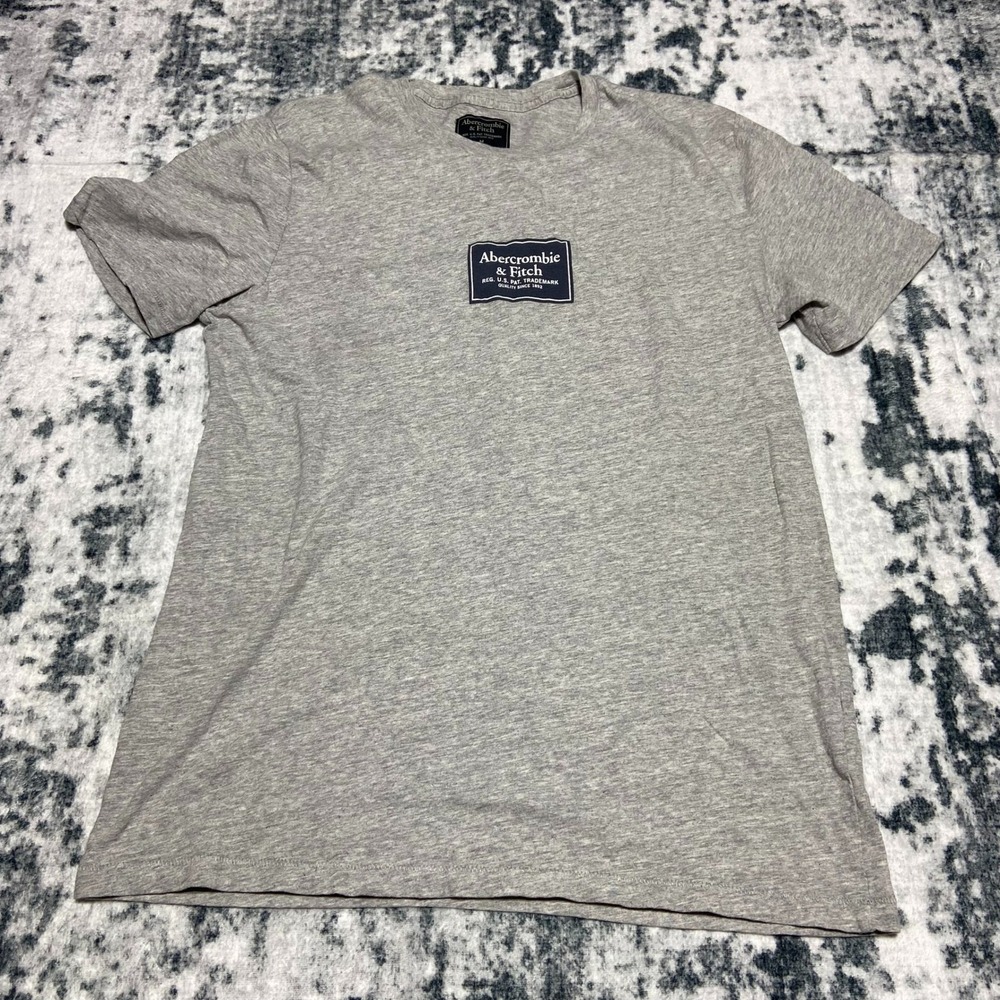 Abercrombie Fitch‎ Mens Gray T Shirt Crew Neck Short Sleeve Casual Size M